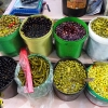 Der findes mange forskellige slags oliven. Hvis oliven plukkes før de er modne, er de grønne. De sorte oliven er de modne. I Jordan spiser man oliven til hummus som forret eller som en del af Mezze. Foto: Line Agerlin Trolle