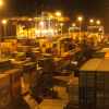 Aftenarbejde i den store havn Tema, som ligger uden for Accra. Foto: Wikimedia Commons